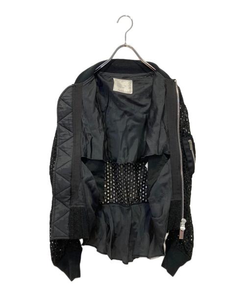 sacai（サカイ）sacai (サカイ) カットワークブルゾン ブラック サイズ:1の古着・服飾アイテム