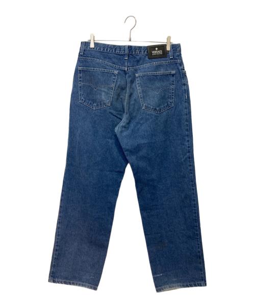 VERSACE JEANS COUTURE（ヴェルサーチ ジーンズクチュール）VERSACE JEANS COUTURE (ヴェルサーチ ジーンズクチュール) ワイドデニムパンツ ブルー サイズ:38の古着・服飾アイテム