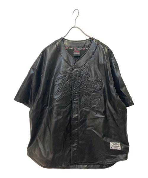 FUBU（フブ）FUBU (フブ) LEATHER BASEBALL SHIRT ブラック サイズ:Ｌの古着・服飾アイテム