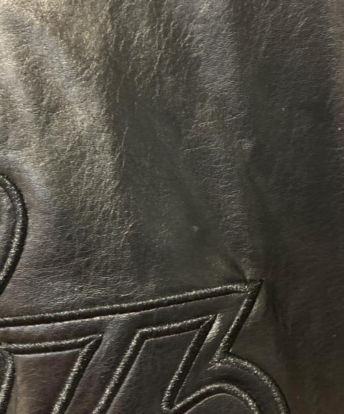 FUBU（フブ）FUBU (フブ) LEATHER BASEBALL SHIRT ブラック サイズ:Ｌの古着・服飾アイテム