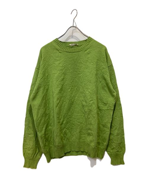 AURALEE（オーラリー）AURALEE (オーラリー) WRINKLED DRY COTTON KNIT P/O グリーン サイズ:4の古着・服飾アイテム