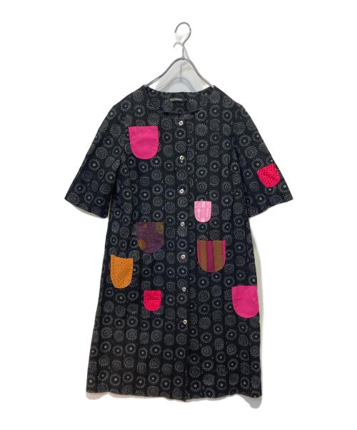 marimekko（マリメッコ）marimekko (マリメッコ) 総柄ワンピース ブラック サイズ:36の古着・服飾アイテム