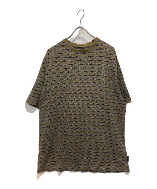 stussy（ステューシー）stussy (ステューシー) 80's 復刻 ジャガードTee ブラウン サイズ:Ｌの古着・服飾アイテム