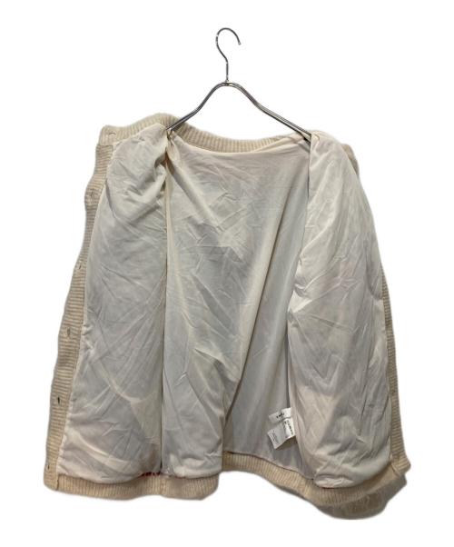 Ameri（アメリ）AMERI (アメリ) VERONICAJACQUARDKNIT CARDIGAN ホワイト×レッド サイズ:FREEの古着・服飾アイテム