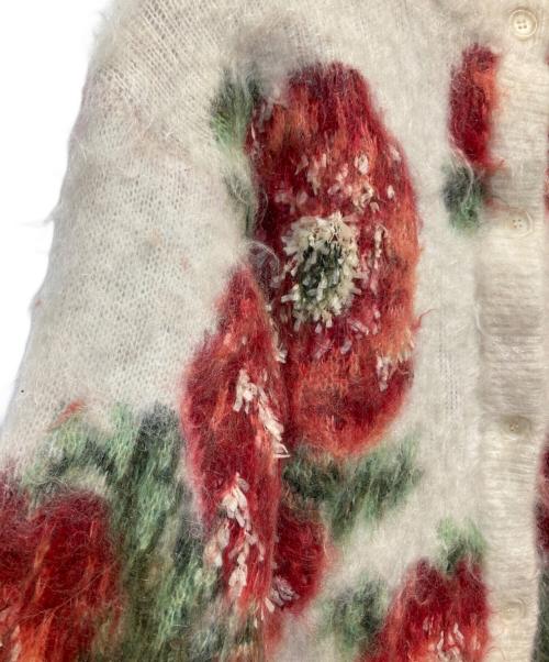 Ameri（アメリ）AMERI (アメリ) VERONICAJACQUARDKNIT CARDIGAN ホワイト×レッド サイズ:FREEの古着・服飾アイテム