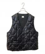 BURBERRYバーバリー）の古着「Nylon Puffer Cropped Waistcoat」｜ブラック