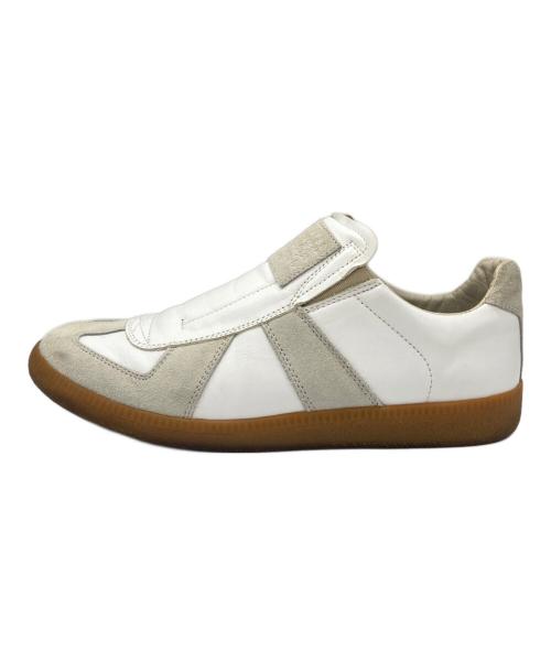 Maison Margiela（メゾンマルジェラ）Maison Margiela (メゾンマルジェラ) ジャーマントレーナースリッポン ホワイト サイズ:39の古着・服飾アイテム