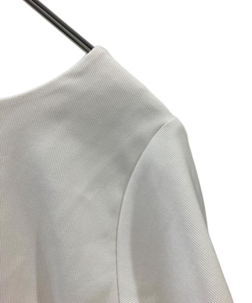 machatt（マチャット）machatt (マチャット) ピケVネックロングドレスワンピース ホワイト サイズ:FREEの古着・服飾アイテム