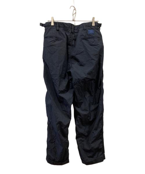 KANDA BIIKI（カンダビイキ）KANDA BIIKI (カンダビイキ) WEATHER CLOTH PLEATED TROUSERS ネイビー サイズ:Ｍの古着・服飾アイテム