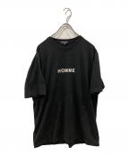 COMME des GARCONS HOMMEコムデギャルソン オム）の古着「HOMME プリントTシャツ」｜ブラック