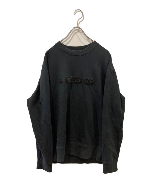 dunhill（ダンヒル）dunhill (ダンヒル) フロントデザインスウェット ブラック サイズ:Lの古着・服飾アイテム