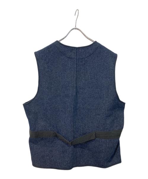 RRL（ダブルアールエル）RRL (ダブルアールエル) プリント インディゴ フリース ベスト ネイビー サイズ:XL 未使用品の古着・服飾アイテム