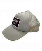 stussyステューシー）の古着「90’s worldwide ワッペンメッシュキャップ」｜グレー×ピンク