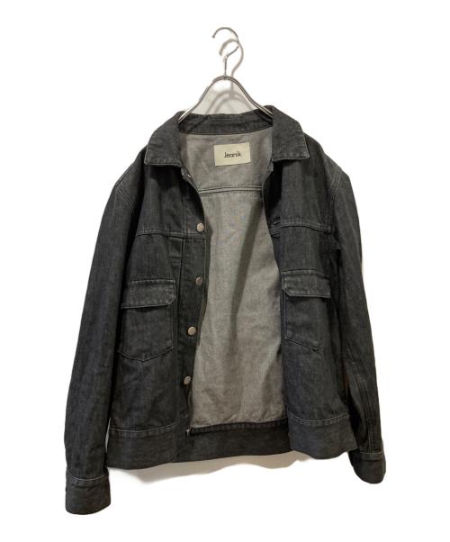Jeanik（ジーニック）Jeanik (ジーニック) 2ndタイプ ワンウォッシュ ブラックデニムジャケット インディゴ サイズ:Ｍの古着・服飾アイテム