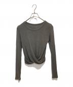 BORDERS at BALCONYボーダーズアットバルコニー）の古着「TWIST RIB TEE」｜グレー
