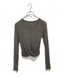 BORDERS at BALCONY（ボーダーズアットバルコニー）の古着「TWIST RIB TEE」｜グレー