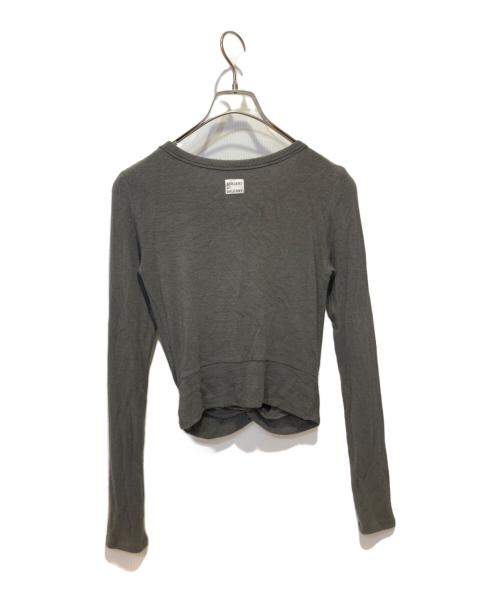 BORDERS at BALCONY（ボーダーズアットバルコニー）BORDERS AT BALCONY (ボーダーズアットバルコニー) TWIST RIB TEE グレー サイズ:36の古着・服飾アイテム