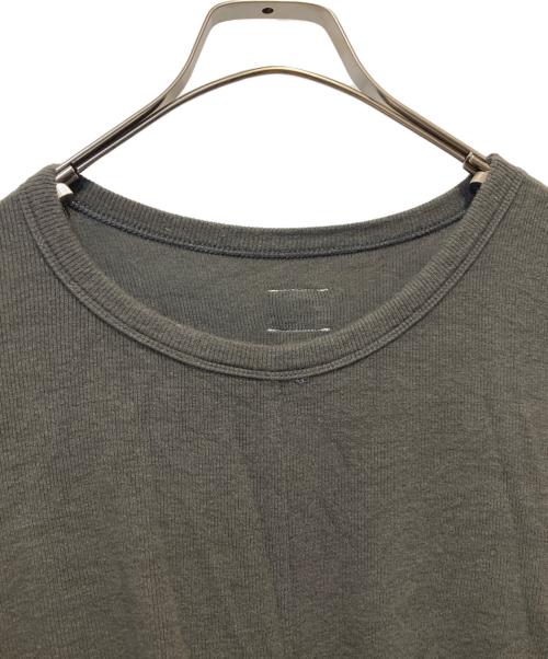 BORDERS at BALCONY（ボーダーズアットバルコニー）BORDERS AT BALCONY (ボーダーズアットバルコニー) TWIST RIB TEE グレー サイズ:36の古着・服飾アイテム