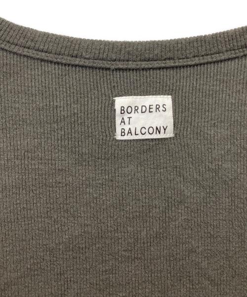 BORDERS at BALCONY（ボーダーズアットバルコニー）BORDERS AT BALCONY (ボーダーズアットバルコニー) TWIST RIB TEE グレー サイズ:36の古着・服飾アイテム