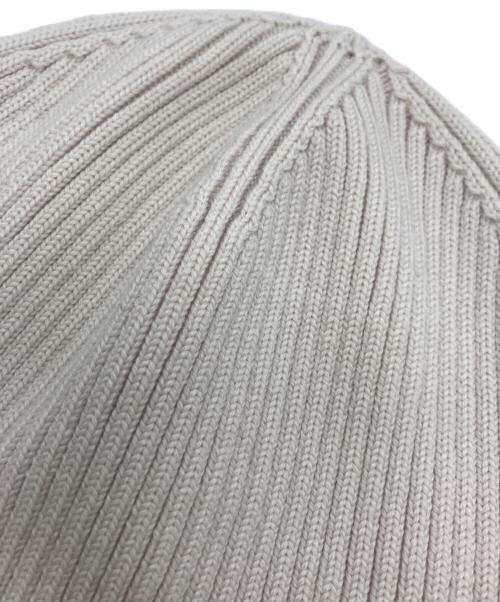 courreges（クレージュ）courreges (クレージュ) AC RIB KNIT HAT ベージュの古着・服飾アイテム