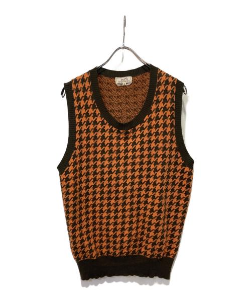HERMES（エルメス）HERMES (エルメス) ニットベスト オレンジ サイズ:Sの古着・服飾アイテム