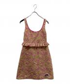 MIU MIUミュウミュウ）の古着「ジャガードワンピース」｜ピンク