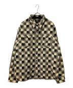 RRLダブルアールエル）の古着「Plaid Brushed Jacquard Workshirt」｜ブラック×アイボリー