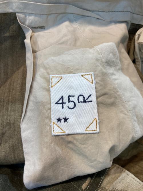 45R（フォーティファイブ・アール）45R (フォーティファイブ・アール) 七つの海迷彩の908パンツ オリーブ サイズ:２の古着・服飾アイテム