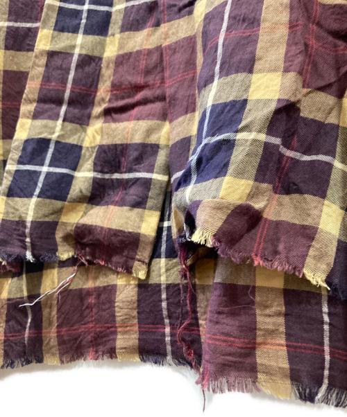 Needles（ニードルズ）Needles (ニードルズ) 19ss カットオフオープンカラーシャツ パープル×ベージュ サイズ:Ｌの古着・服飾アイテム