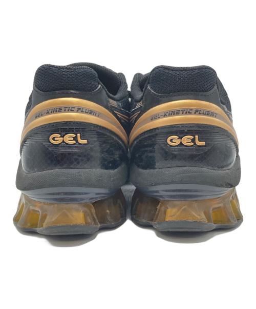 asics（アシックス）asics (アシックス) GEL-KINETIC FLUENT ブラック×ゴールド サイズ:28.5の古着・服飾アイテム