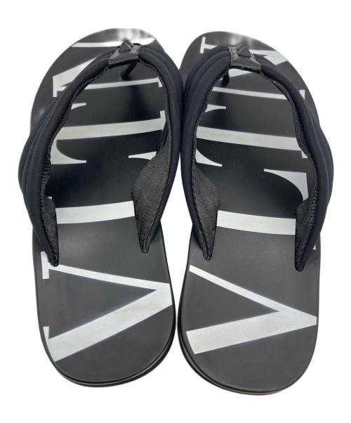 VALENTINO（ヴァレンティノ）VALENTINO (ヴァレンティノ) スタッズビーチサンダル ブラック サイズ:41の古着・服飾アイテム