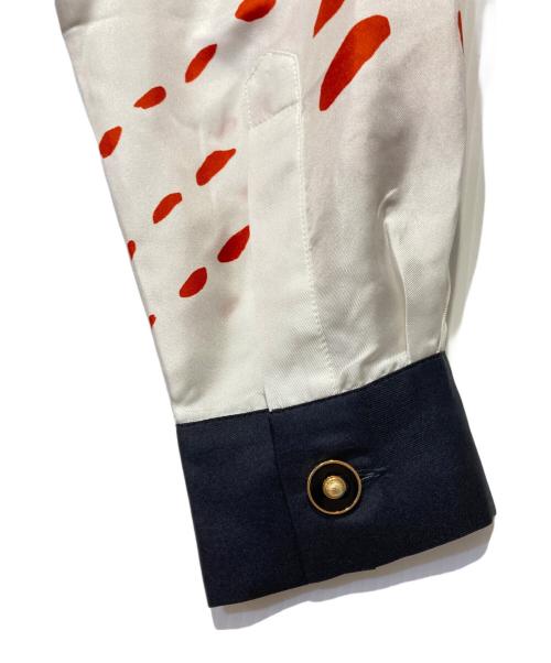 CASABLANCA（カサブランカ）CASABLANCA (カサブランカ) Cuban Collar Long Sleeve Shirt ホワイト サイズ:Ｌの古着・服飾アイテム