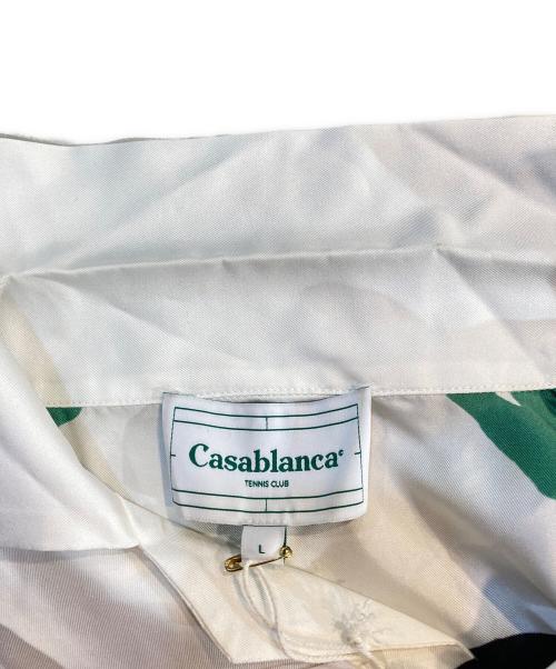 CASABLANCA（カサブランカ）CASABLANCA (カサブランカ) Cuban Collar Long Sleeve Shirt ホワイト サイズ:Ｌの古着・服飾アイテム