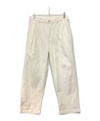 orSlowオアスロウ）の古着「タックツチノパンツ」｜ベージュ