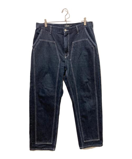 X-LARGE（エクストララージ）X-LARGE (エクストララージ) PATCHED DOUBLEKNEE PANTS インディゴ サイズ:W36の古着・服飾アイテム