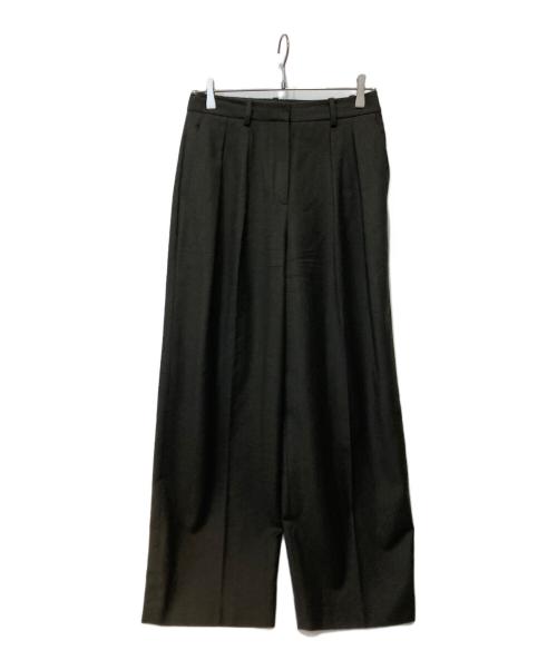 theory（セオリー）theory (セオリー) ダブルプリーツワイドパンツ グレー サイズ:2の古着・服飾アイテム