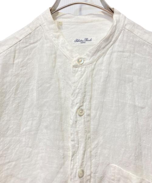 Salvatore Piccolo（サルヴァトーレ・ピッコロ）Salvatore Piccolo (サルヴァトーレ・ピッコロ) リネンバンドカラーシャツ ホワイト サイズ:Ｍの古着・服飾アイテム