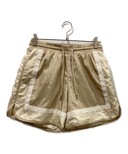 KITH（キス）KITH (キス) ウォッシュドロゴショーツ ベージュ×ホワイト サイズ:Ｓの古着・服飾アイテム