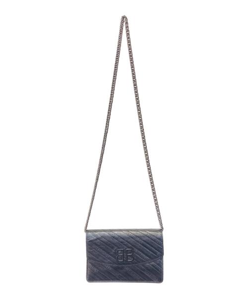 BALENCIAGA（バレンシアガ）BALENCIAGA (バレンシアガ) ロゴチェーンショルダーバッグ ブラックの古着・服飾アイテム