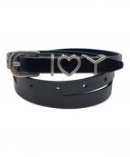 Y. PROJECTワイプロジェクト）の古着「カーフスキンレザーベルト」｜ブラック