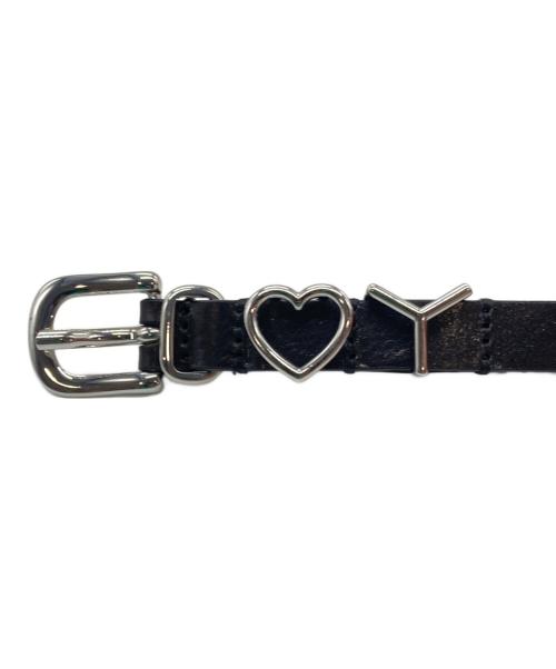 Y. PROJECT（ワイプロジェクト）Y. PROJECT (ワイプロジェクト) カーフスキンレザーベルト ブラックの古着・服飾アイテム