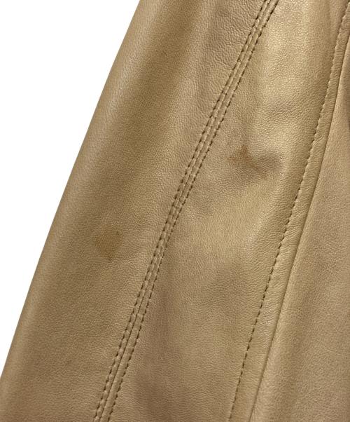 WLG by GIORGIO BRATO（ダブルエルジー バイ ジョルジオブラット）WLG by GIORGIO BRATO (ダブルエルジー バイ ジョルジオブラット) レザーブルゾン ボルドー×ベージュ サイズ:40の古着・服飾アイテム