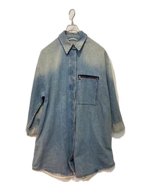 MM6 Maison Margiela（エムエムシックスメゾンマルジェラ）MM6 Maison Margiela (エムエムシックスメゾンマルジェラ) デニムロングシャツ ブルー サイズ:36の古着・服飾アイテム