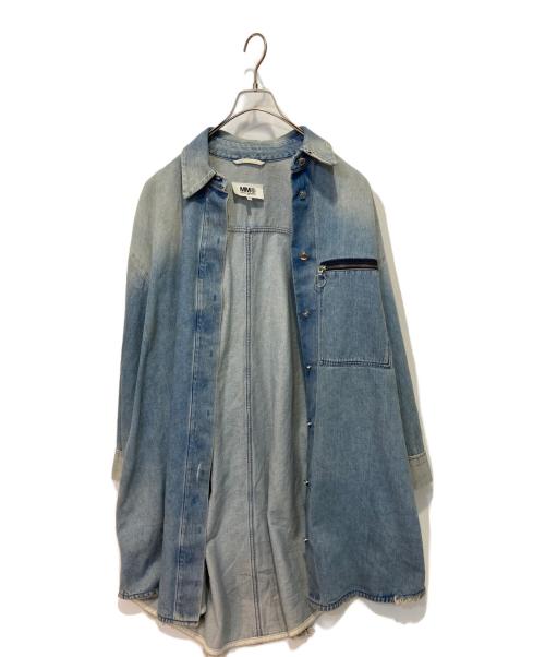 MM6 Maison Margiela（エムエムシックスメゾンマルジェラ）MM6 Maison Margiela (エムエムシックスメゾンマルジェラ) デニムロングシャツ ブルー サイズ:36の古着・服飾アイテム
