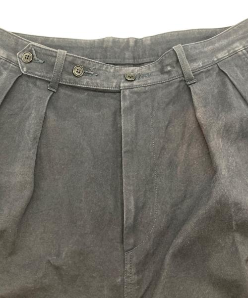 ULTERIOR（アルテリア）ULTERIOR (アルテリア) WASHED BIZEN GABARDINE TUCKED PANTS ネイビー サイズ:4の古着・服飾アイテム