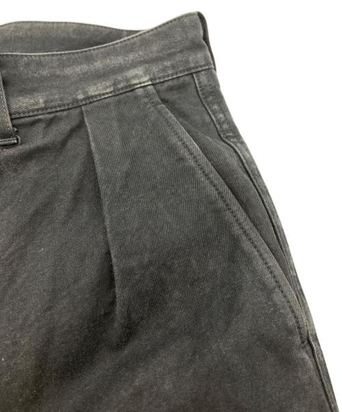 ULTERIOR（アルテリア）ULTERIOR (アルテリア) WASHED BIZEN GABARDINE TUCKED PANTS ネイビー サイズ:4の古着・服飾アイテム