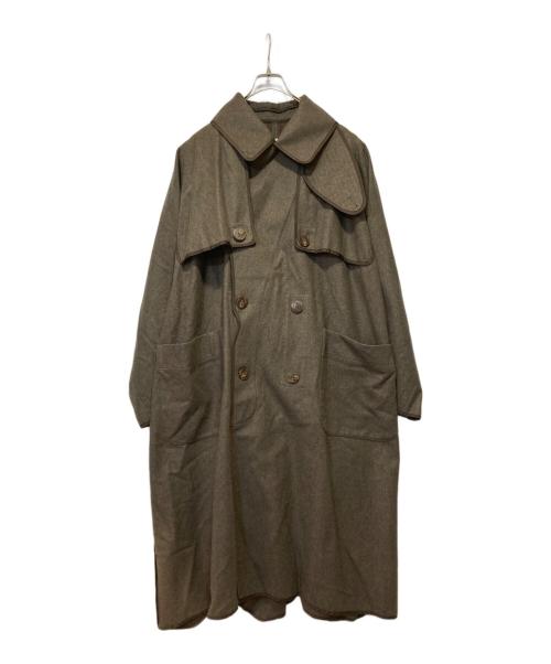 tac:tac（タクタク）tac:tac (タクタク) LIGHT MELTON PIPING TRENCH COAT ブラウン サイズ:Ⅿの古着・服飾アイテム
