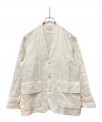 MARKAマーカ）の古着「リネンノーカラージャケット」｜ベージュ