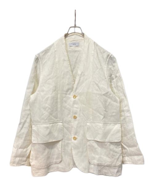 MARKA（マーカ）MARKA (マーカ) リネンノーカラージャケット ベージュ サイズ:1の古着・服飾アイテム