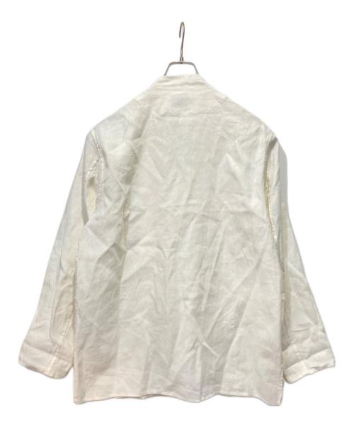 MARKA（マーカ）MARKA (マーカ) リネンノーカラージャケット ベージュ サイズ:1の古着・服飾アイテム